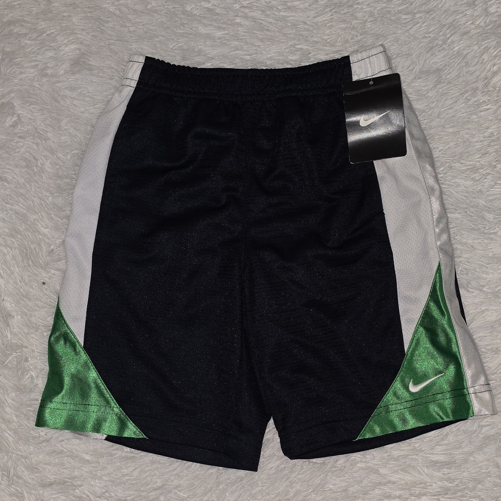 Nike Black Shorts with Green and White Accents